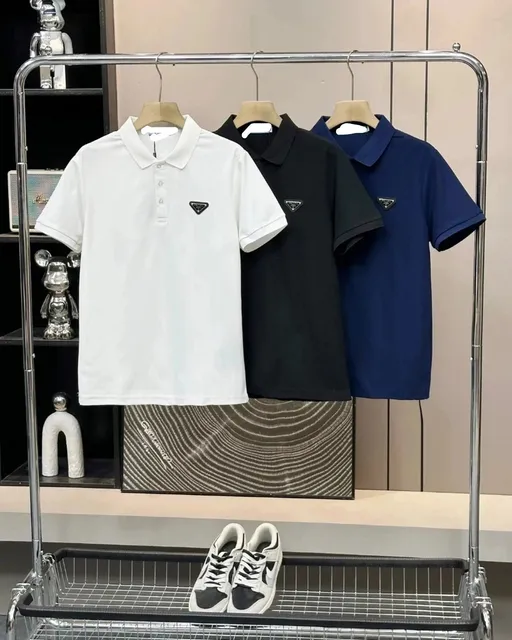 Prada Polo Shirt Triangle Logo