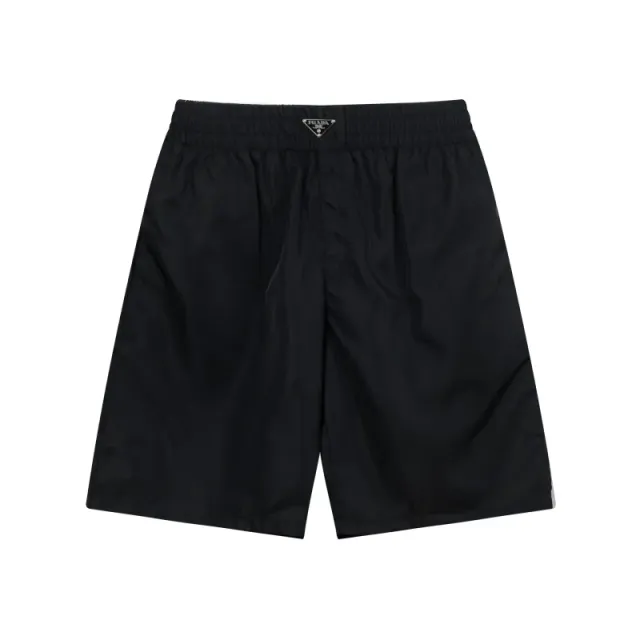Prada Nylon Shorts Logo Waistband