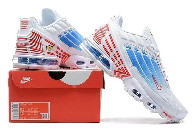 Nike Air Max Plus White Red Blue
