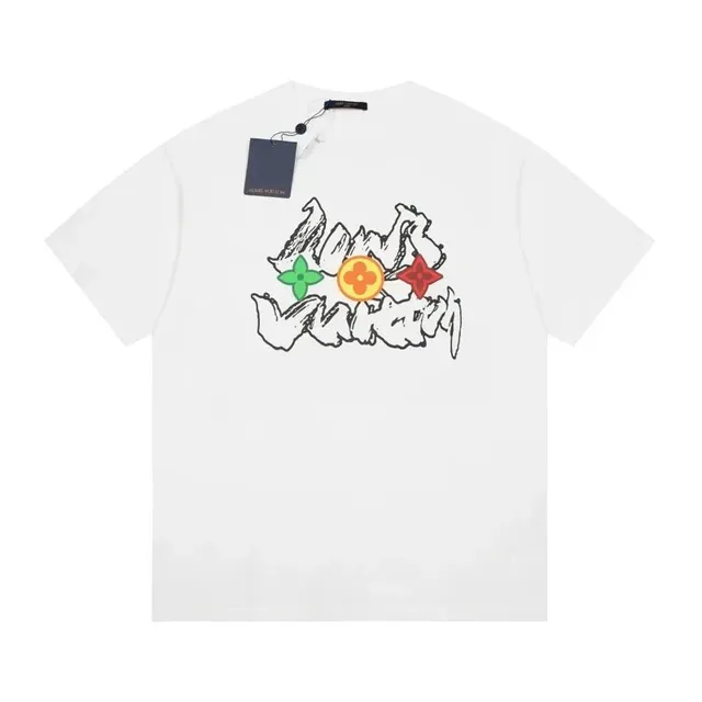 Louis Vuitton Graphic T-Shirt Monogram Graffiti Print