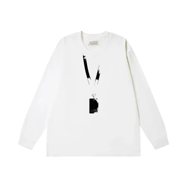 Maison Margiela Long-Sleeve Tee Lanyard Print