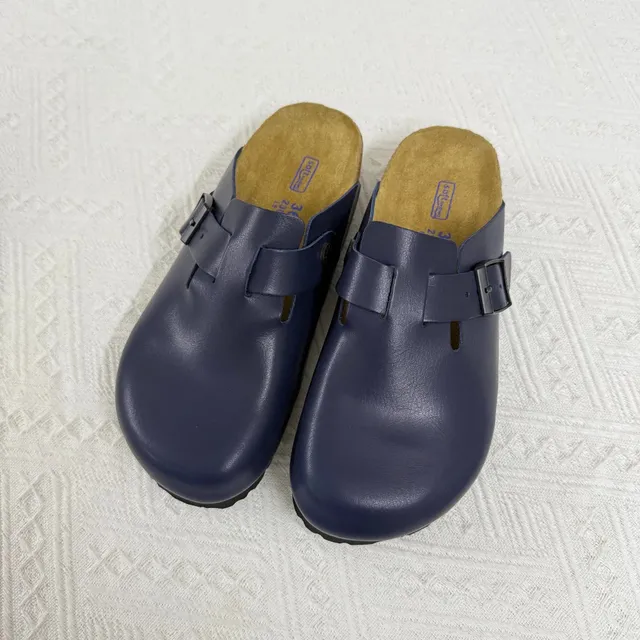 Birkenstock Boston Clog Navy Leather