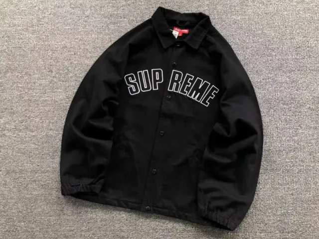 D429 # Micro logo embroidered letter jacket black