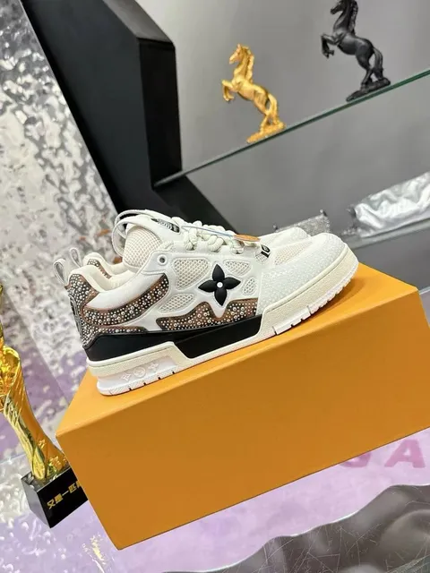 Louis Vuitton LV Trainer Crystal-Embellished