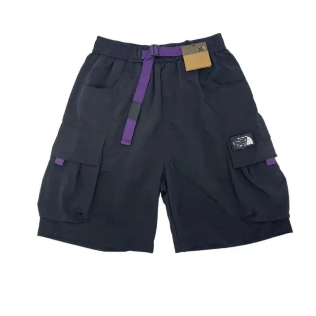 The North Face Cargo Shorts Navy with Purple Webbing