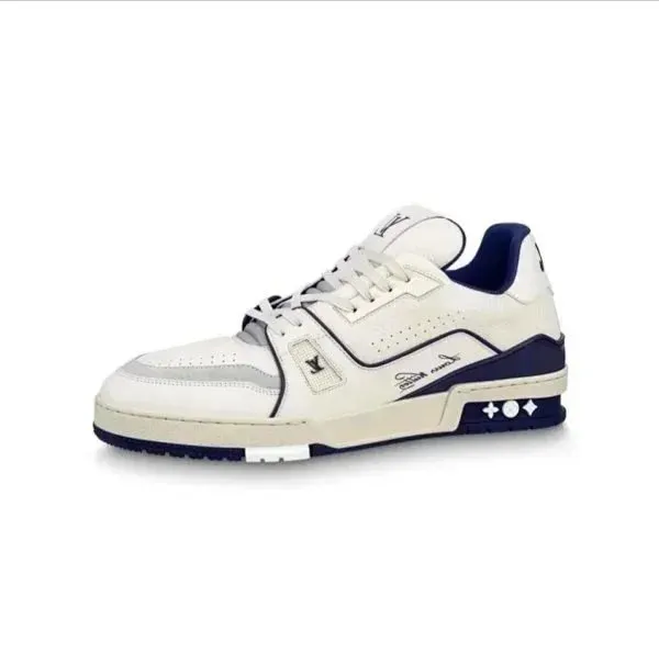 Louis Vuitton LV Trainer White and Navy