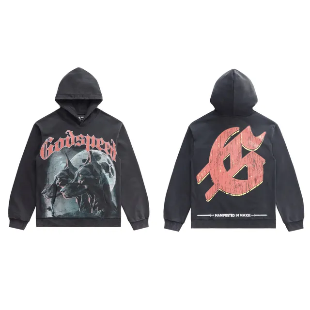 Hooded Sweatshirt Godspeed Doberman Graphic