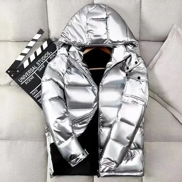 Puffer Jacket Metallic Hooded