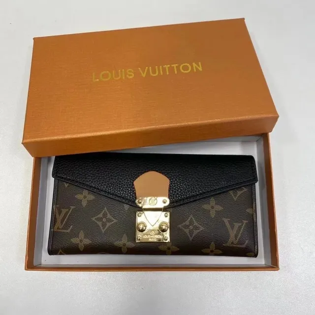 Louis Vuitton Porte-Monnaie Monogram Canvas with Leather Trim