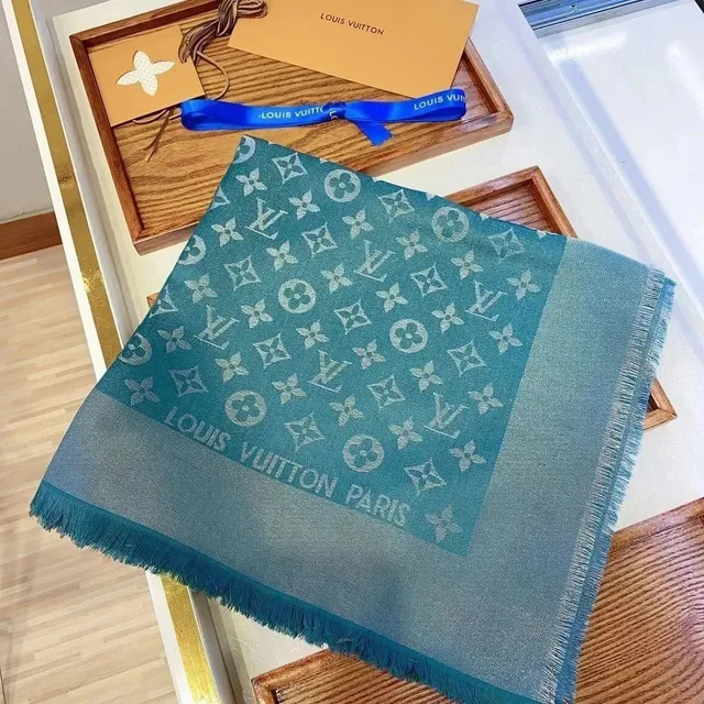 Louis Vuitton Monogram Shawl Gradient Blue
