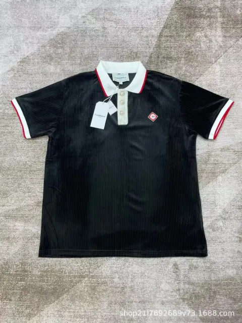Casablanca Polo Shirt Ribbed Velvet