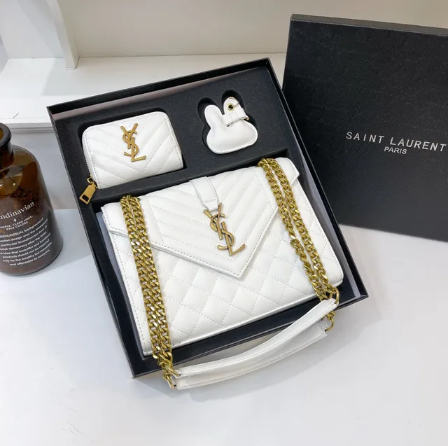 Saint Laurent Monogram Quilted Leather Set