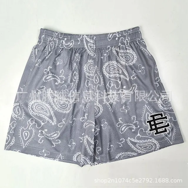 Eric Emanuel Mesh Shorts Paisley Print