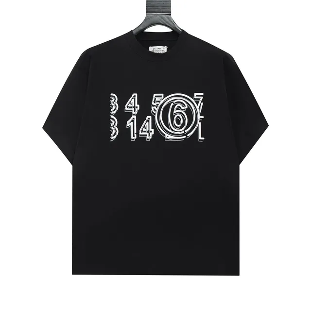 Maison Margiela Number Print T-Shirt White Outline Numbers