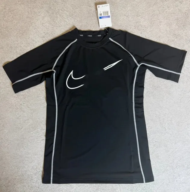 Nike Tech Fleece Top Black with White Swoosh