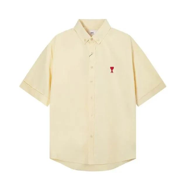 AMI Paris Short-Sleeve Shirt Heart Logo