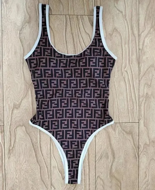 Fendi Logo Print Bodysuit FF Monogram