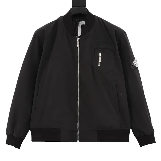 Stone Island Bomber Jacket Solid Black