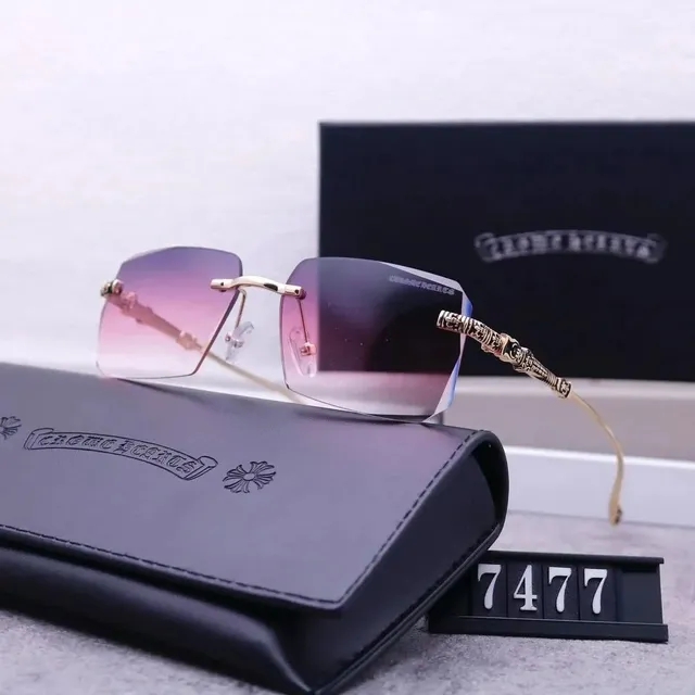 Chrome Hearts Rimless Sunglasses Gradient Pink-Purple Lens