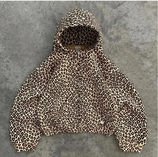 Fear of God Essentials Leopard Print Oversized Hoodie