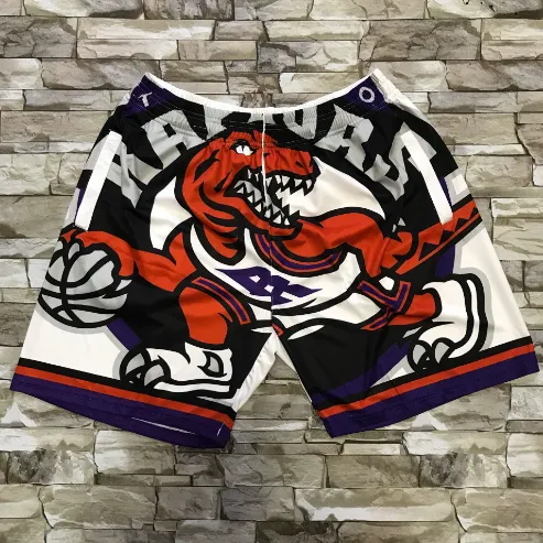 NBA Basketball Shorts Toronto Raptors Dinosaur Graphic
