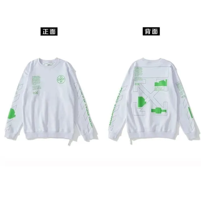 Off-White Crewneck Sweatshirt Industrial Green Arrow Print
