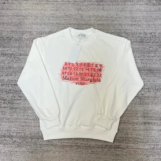 Maison Margiela Crewneck Sweatshirt Scrawled Numbers Print