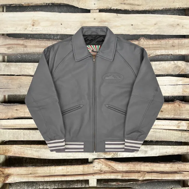 C.P. Company Goggle Jacket Grey Leather