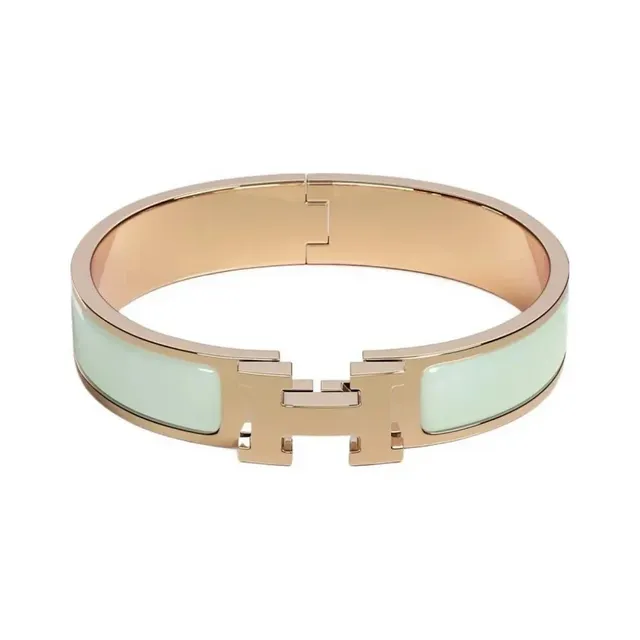 Hermès Clic H Bracelet Mint Enamel