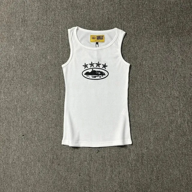 Corteiz Ribbed Tank Top Five Stars Logo