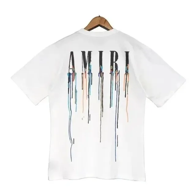 Amiri Graphic Tee Dripping Logo Print
