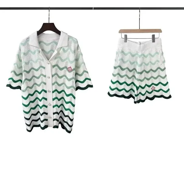 Casablanca Knit Set Wavy Stripe
