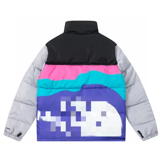 The North Face Nuptse Jacket Pixelated Logo Colorblock