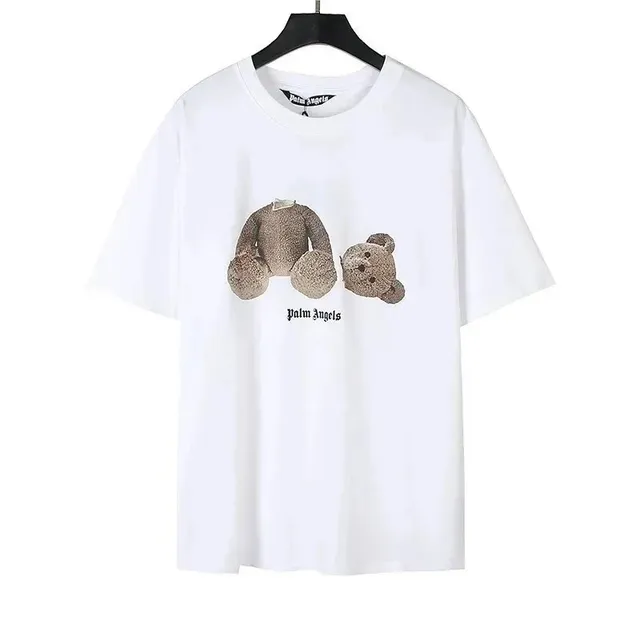 Palm Angels Teddy Bear Graphic Tee Brown Bear Print
