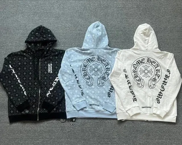 Chrome Hearts Zip-Up Hoodie Logo Print