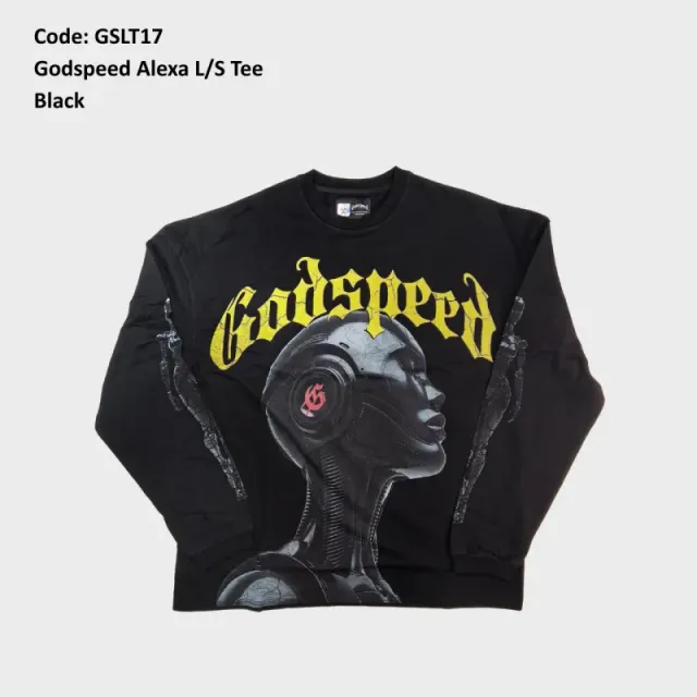 Gslt17 Godspeed Alexa L/S Tee in Black