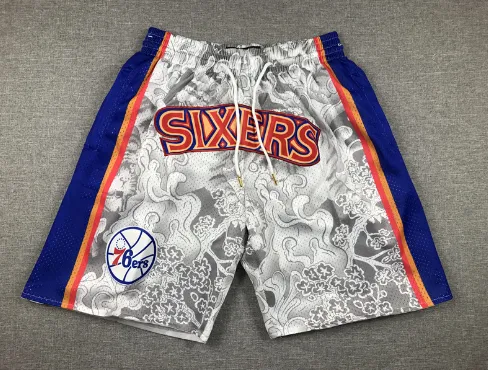 NBA Basketball Shorts 76ers Cloud Print