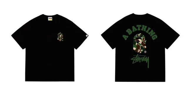 BAPE × Stüssy Short-Sleeve Tee A Bathing Ape x Stussy Camo