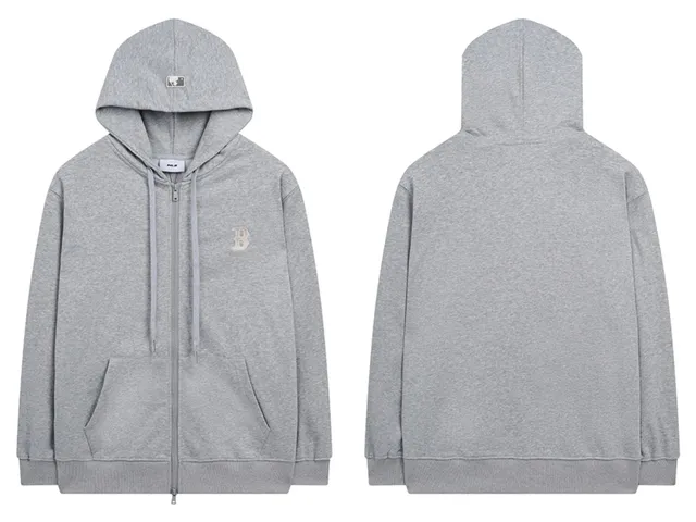 Palace Zip-Up Hoodie Heather Grey