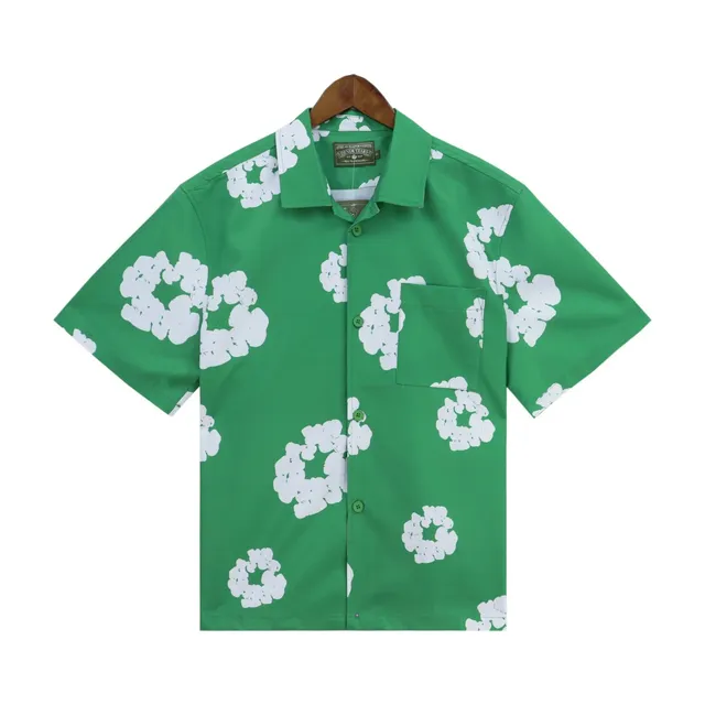 Denim Tears Camp Collar Shirt Cloud Print