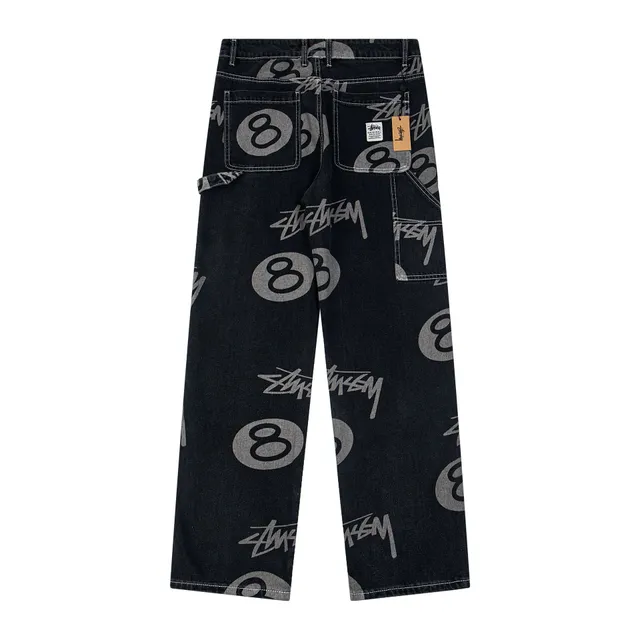 Stüssy Printed Denim Pant 8-Ball Logo All-Over Print