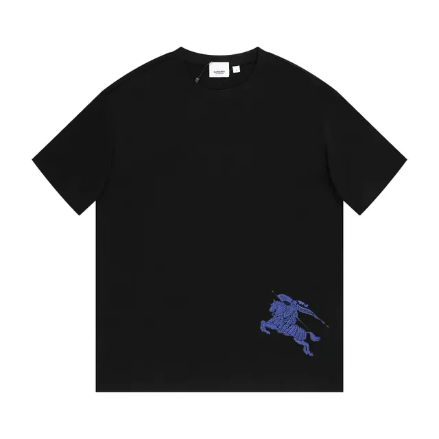 Burberry Equestrian Knight Tee Blue Knight Print