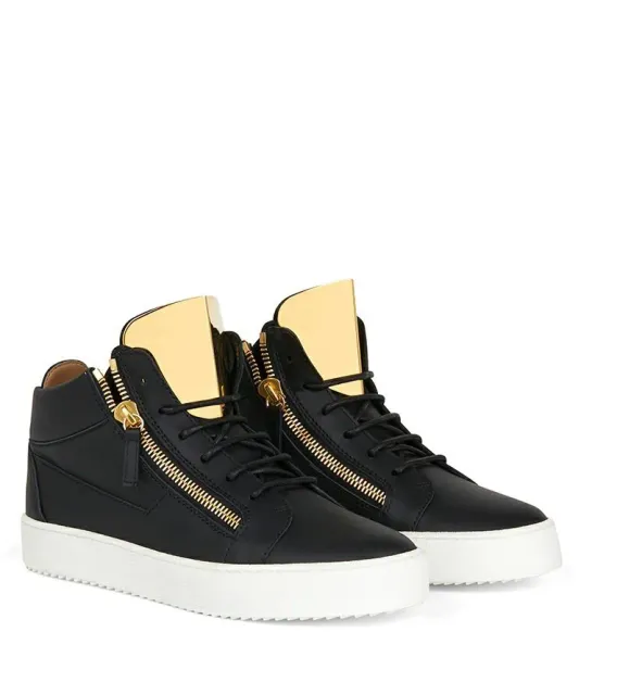 Giuseppe Zanotti High-Top Sneaker Gold Zip
