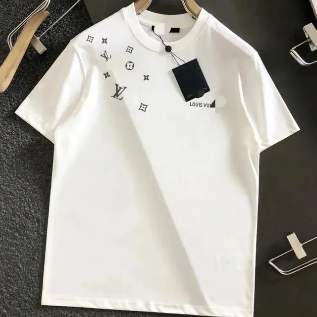 Louis Vuitton LV Monogram Print T-Shirt Scattered Logo