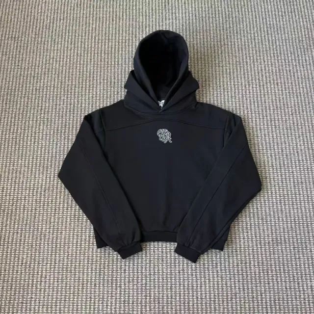 Rhude Cropped Hoodie Embroidered Logo