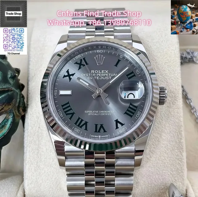 Rolex Oyster Perpetual Datejust Grey Dial with Green Cerachrom Bezel