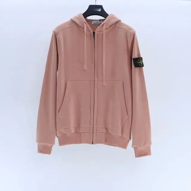 Stone Island Zip-Up Hoodie Cotton Jersey