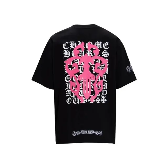 Chrome Hearts Graphic Tee Cross Logo Print