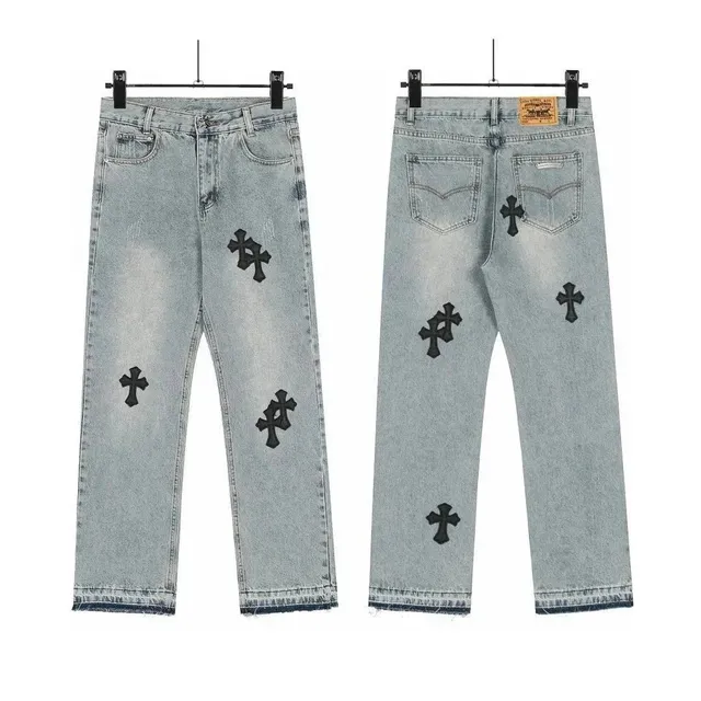 Levi's 501 Straight Fit Jeans Chrome Hearts Cross Patch
