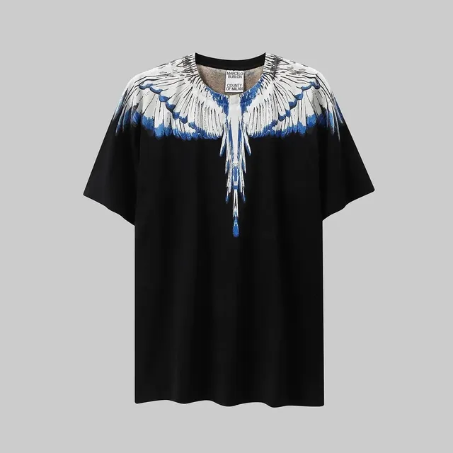 Marcelo Burlon Wings T-Shirt Blue and White Wings Print